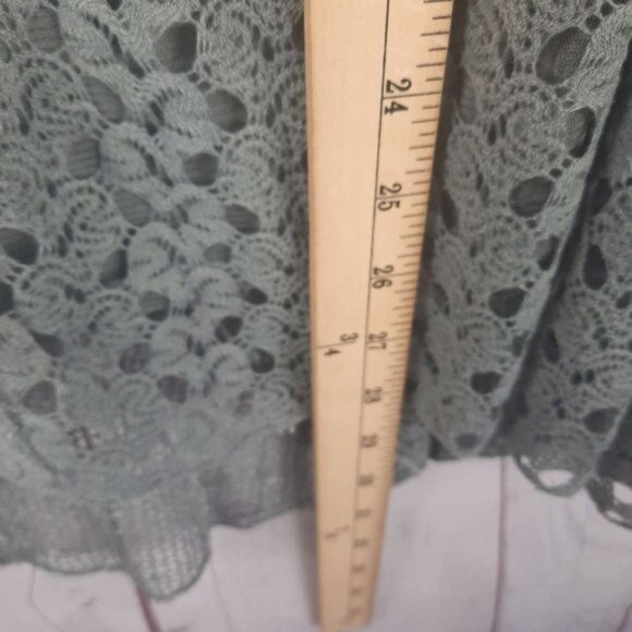 Simply Couture Lace Blouse Long Sleeve Cowl Neck Chiffon Layers Shirt - Picture 14 of 14